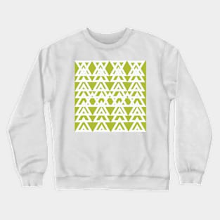 Green and White Graphic Pattern Crewneck Sweatshirt